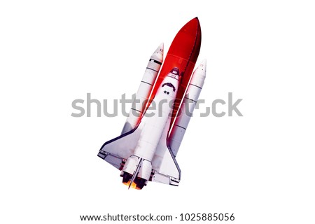 Spaceship - Elements of This Image Furnished by NASA Royalty-Free Stock Photo #1025885056