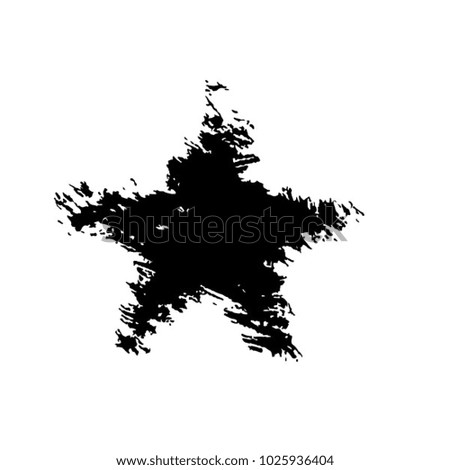 background texture watercolor wet brush black white star stroke design pattern hand drown symbol decoration graphic