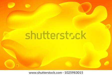 Light Orange vector template with bubble shapes. Colorful abstract illustration with gradient lines. Memphis style for your business design.