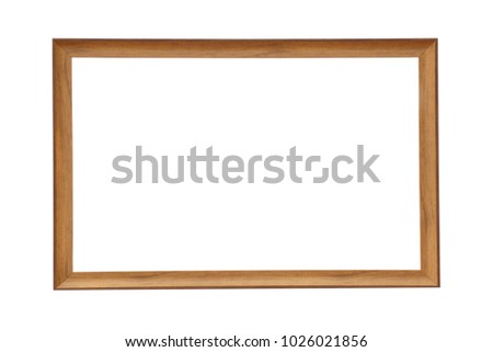 Wooden Picture Frame on white background