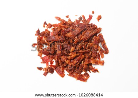 Overhead View of Bacon Bits Royalty-Free Stock Photo #1026088414