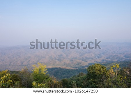 Nan , Thailand-Landscape view on Doi Samer Dao Mountain