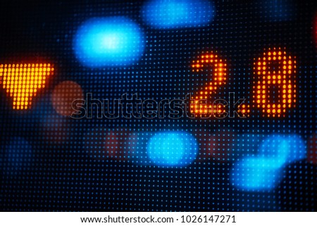Display stock market numbers