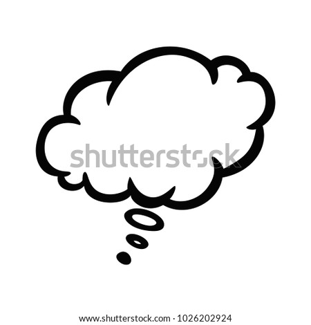 Isolated comic bubble on a white background, vector illustration