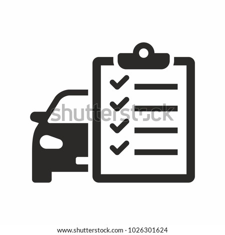 Car maintenance list icon Royalty-Free Stock Photo #1026301624