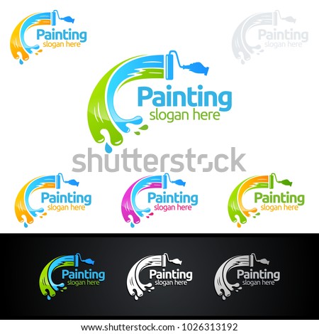 Painting Business logo Royalty-Free Stock Photo #1026313192