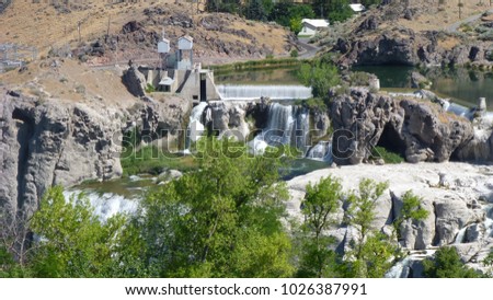 View overlooking Shoshone Falls along the Snake River near Twin Falls, Idaho. Summer 2013. 