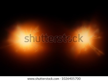 Illuminated electric starry orbs/Glitter overlay & texture. 