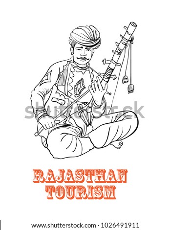 rajasthan tourism vector illustration