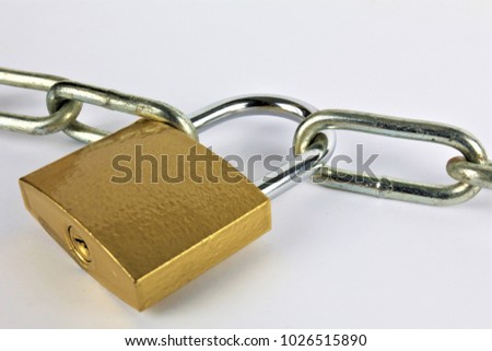 An concept Image of a lock and a chain