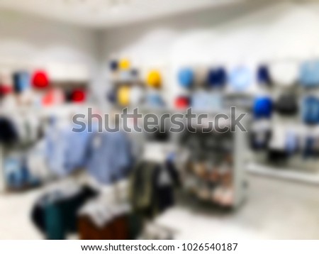 Blurred abstract store of shopping mall as background. Bokeh