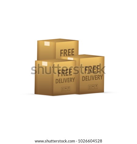 Vector Illustration : Free Delivery Box
