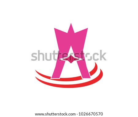 A letter logo business template vector icon