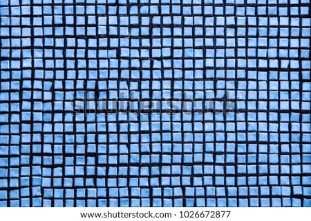 Texture background pattern seamless blue color mosaic.