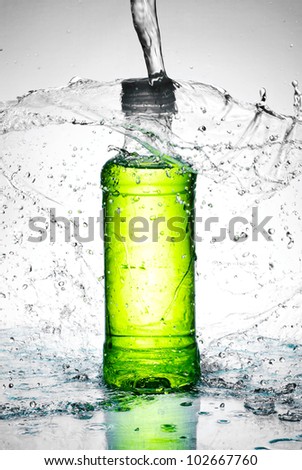 Water splash out of glass