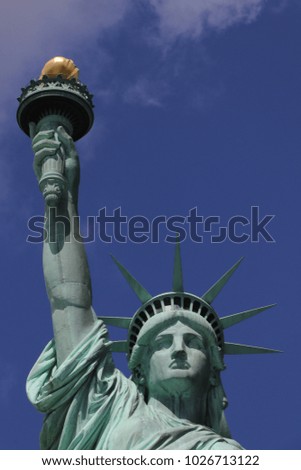 Liberty statue on a sunny day 