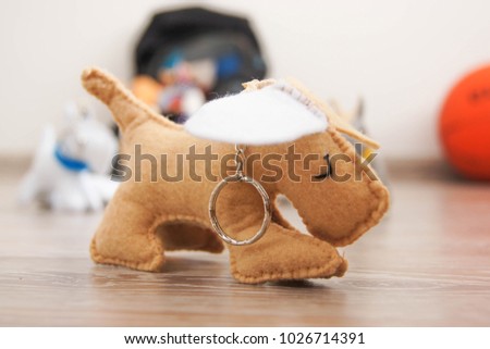 Cozy plush stuffed toy dog. Soft toy handmade. Amigurumi soft toys handmade dog wolf donkey cat.It will be a good gift for children.