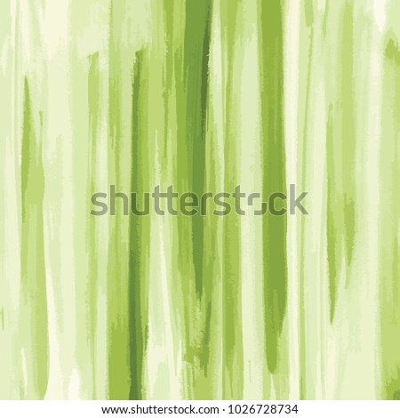 green watercolor texture background, striped, hand painted vector illustration
