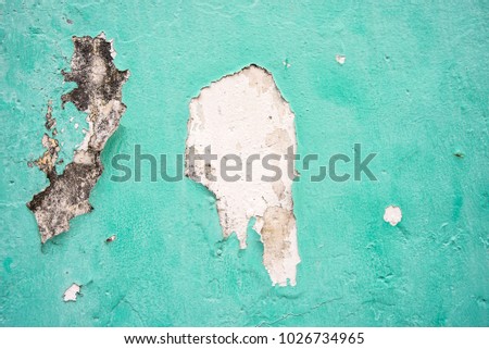 Vintage turquoise wall texture background