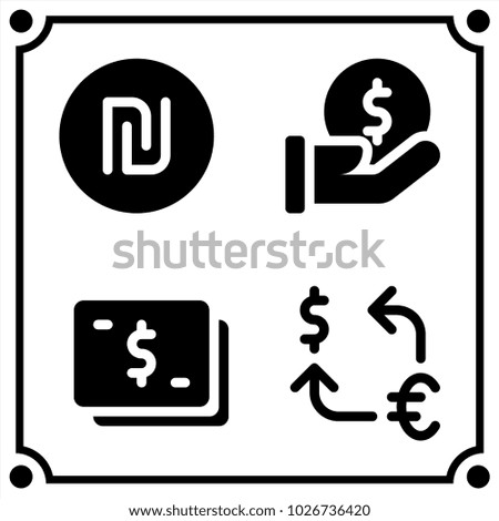 money set icon vector