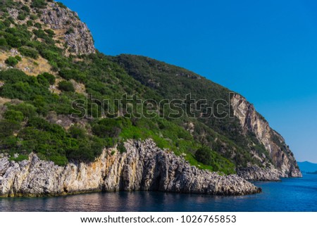 Sea landscape in Greece at the Ionnian Sea 