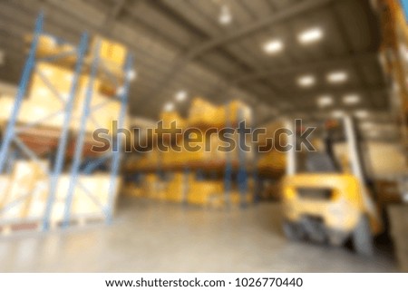 Blur image of warehouse