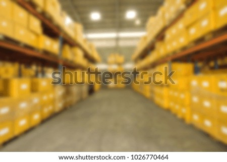 Blur image of warehouse