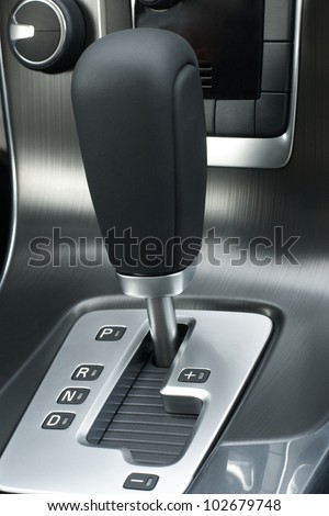 Automatic gear shift of a car, a vertical picture