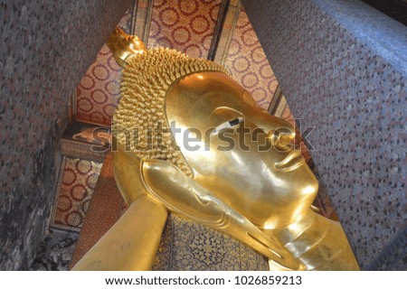Golden Sleeping Buddha In Bangkok Thailand