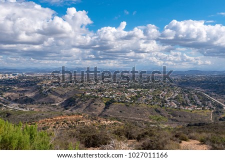Skyline of San Diego Residential Area
