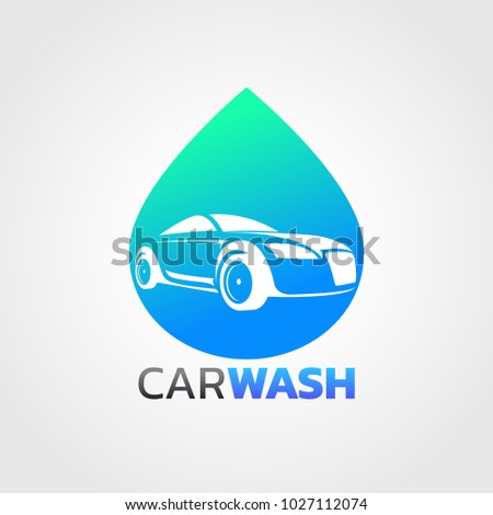 car wash service logo vector design
