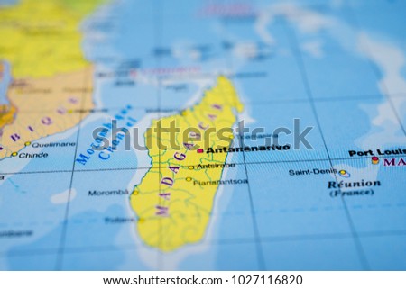Madagascar on map