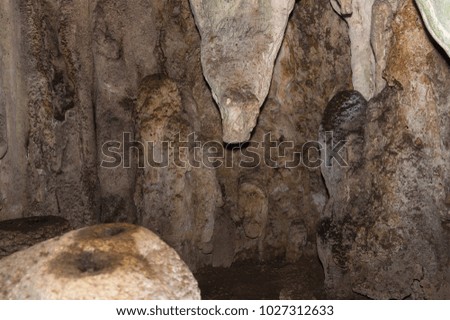 stone cave inside view
