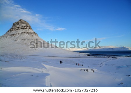 beautiful winter landscape in iceland