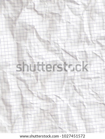 A sheet of paper wrinkled Royalty-Free Stock Photo #1027451572