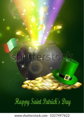 St. Patrick s Day symbol green pot