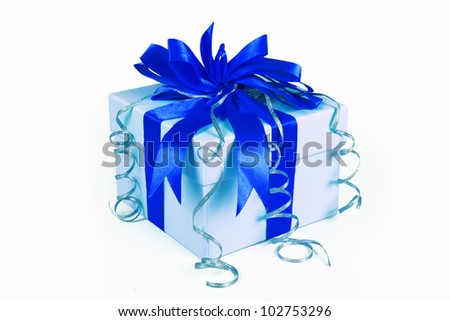 	gift box over white background