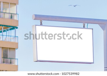 Rectangular shape mock up signboard
