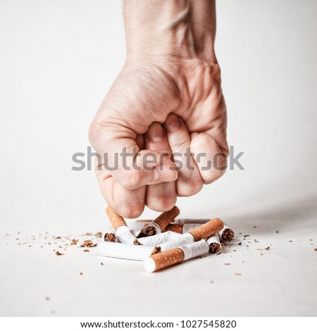 stop smoking quit now concept Royalty-Free Stock Photo #1027545820