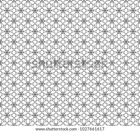 abstract black floral pattern on a white background