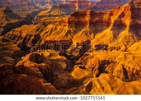 Landscape detail view of Grand canyon, Arizona, USA