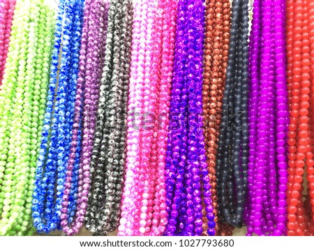 hanged colorful beads