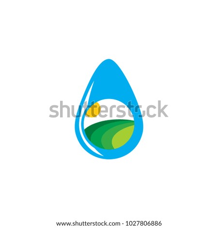 Nature Water Logo Icon Design