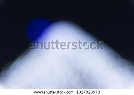 Blur light bokeh Mountain shape space for text and background