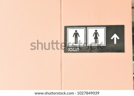 rest room (toilet) signal on the wall 