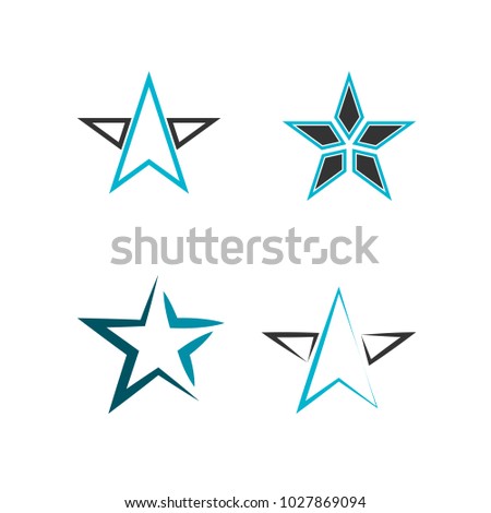 Simple star logo, icon, vector design element