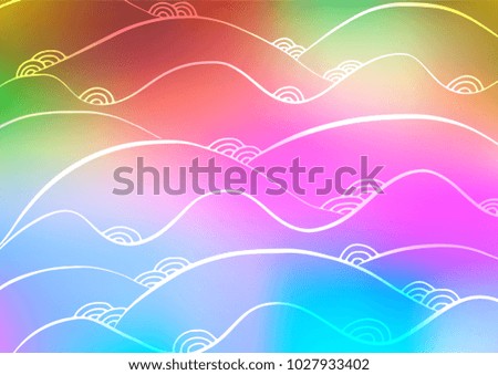 Light Multicolor, Rainbow vector abstract doodle texture. Shining colored illustration with doodles in Zen tangle style. The textured pattern can be used for website.