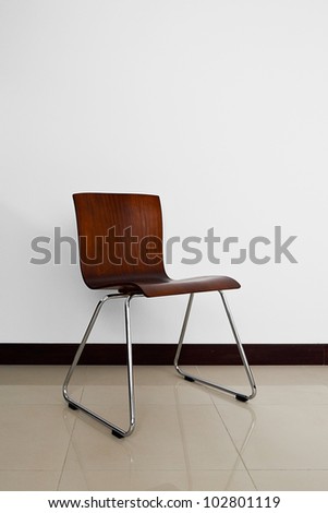 Vintage chair in empty room