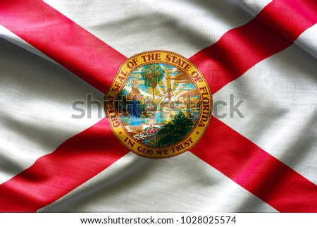 Fabric texture of the Florida Flag - Flags from the USA