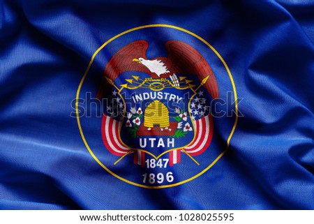 Fabric texture of the Utah Flag - Flags from the USA